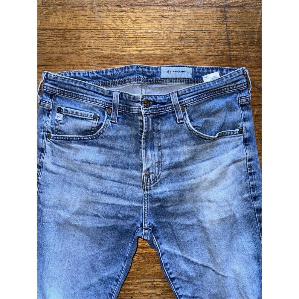 AG Adriano Goldschmied Skinny Mid/ Light Washed Denim 34R - Picture 2 of 8